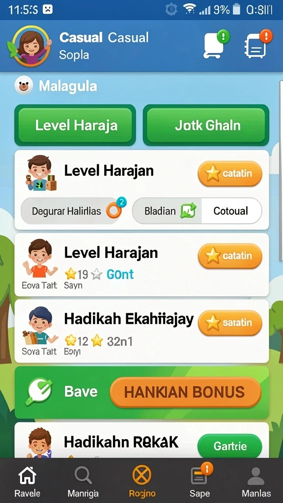 haya777 - Visual yang memukau dari level permainan.