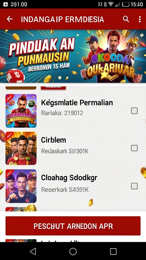 supervip - Tampilan awal game dengan karakter menarik.